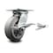 Service Caster 6 Inch Thermoplastic Rubber Caster with Roller Bearing and Brake/Swivel Lock SCC SCC-35S620-TPRRF-SLB-BSL - alternate 1